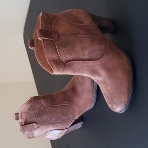 INDIGO By Clarks Heath Harrier Ankle Boots Cognac Size 7.5